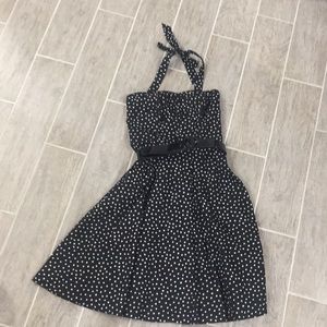 White House Black Market black polka dot dress